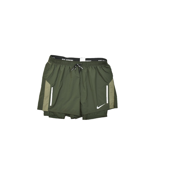 Nike Running Stride Men's 2-in-1 Dri-FIT Shorts Size XXL Green Lined Run - Picture 1 of 8